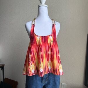 Apple bottoms Y2K gold chains tank top